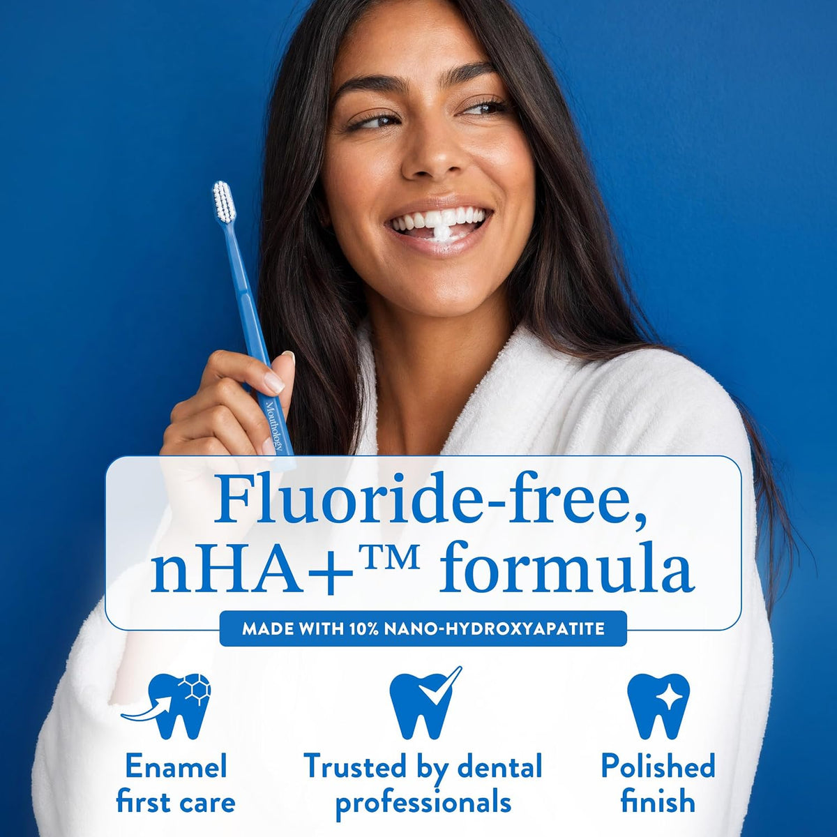 Experience Radiant Smiles with Our 10% Nano Hydroxyapatite Toothpaste Tablets - Fluoride Free, Whitening, and Enamel Care for Sensitive Teeth - Mint Flavor, 60 Pack, Made in the USA
