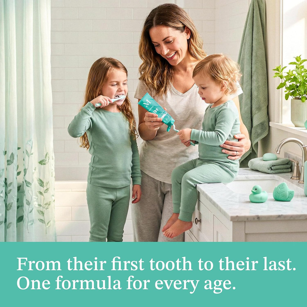 Hydroxyapatite Kids Toothpaste - Fluoride Free, Non-Toxic, and Xylitol Enhanced for All Ages - Subtle Mint Flavor, 4Oz