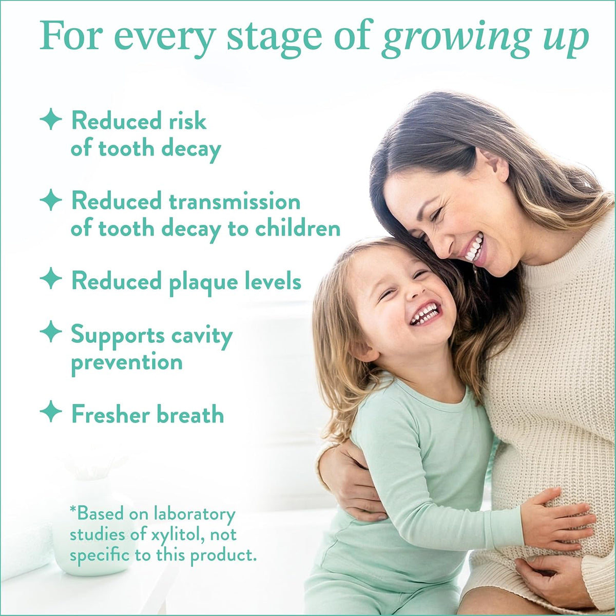 Hydroxyapatite Kids Toothpaste - Fluoride Free, Non-Toxic, and Xylitol Enhanced for All Ages - Subtle Mint Flavor, 4Oz